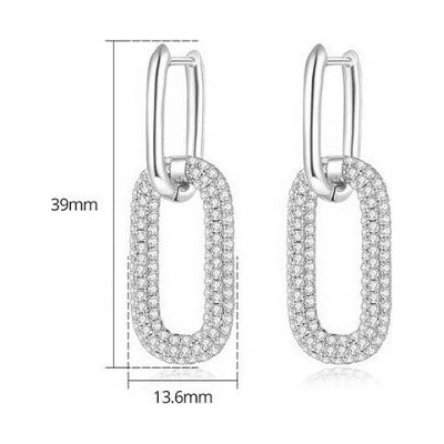 Ornamenti náušnice Double Circles silver ORT300055