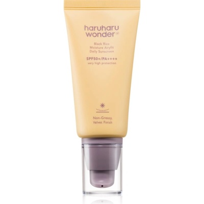 haruharu wonder Black Rice Moisture лек защитен флуид SPF 50+ без парфюм 50ml