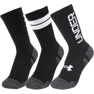 Under Armour Perf Tech Nov 3pk Crew Black / Black / White