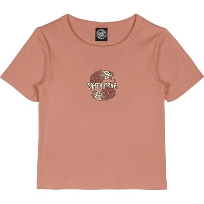 SANTA CRUZ Dressen Rose Crew Two Front T-Shirt Clay