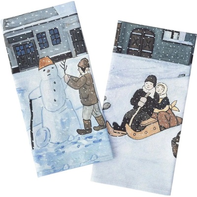 Matějovský JOSEF LADA Detské hry v zime 50 x 60 cm 2 ks