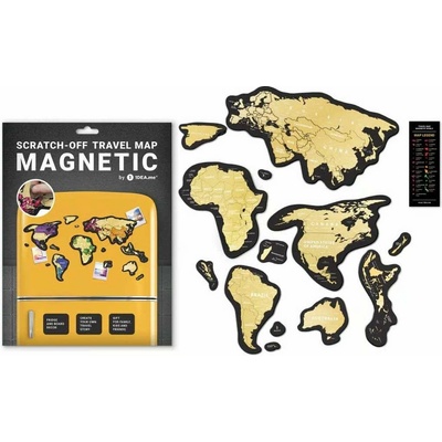 Magnetická stieracia cestovná svetová mapa