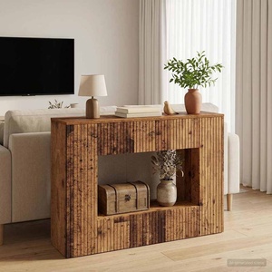 vidaXL Конзолна маса Старо дърво 101 x 29 x 74 см (899884)