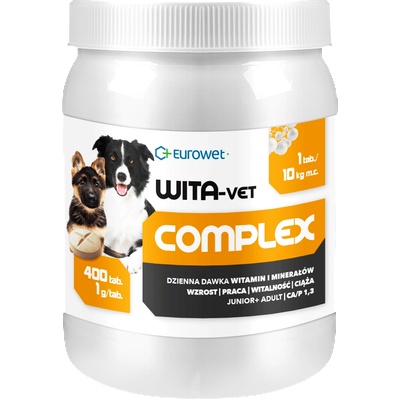 EUROWET WITA-VET JUNIOR+ADULT Ca/P 1, 3 1г 400 таблетки