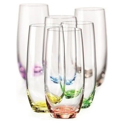 Crystalex Sklenice na nealko Club Rainbow mix barev 6 x 350 ml