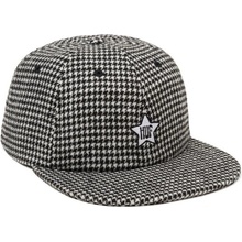 HUF ONE STAR HOUNDSTOOTH 6 PANEL HAT Black