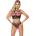 Abierta Fina Lace Longline Bra & Crotchless Rio Thong Set 2221314 Black 85B/L