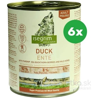 Isegrim Dog Adult Duck with Parsnip Sea Buckthorn & Wild Herbs 6 x 800 g