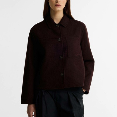 Barbour Antonella Wool-Blend Overshirt vínová