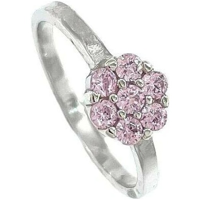 Infinitysilver Stříbrný dětský prsten růžová kytička KR3RZ