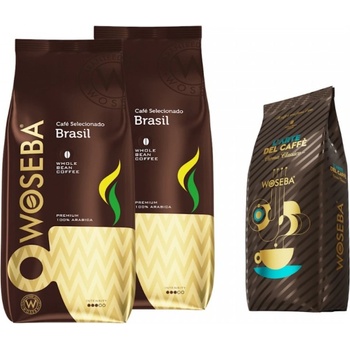 WOSEBA Cafe Brasil кафе на зърна 2 кг + подарък Crema Classico кафе на зърна