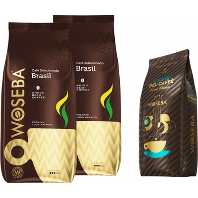 WOSEBA Cafe Brasil кафе на зърна 2 кг + подарък Crema Classico кафе на зърна