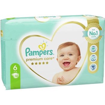 Pampers Бебешки пелени Pampers - Premium Care 6, 38 броя (1007000086)
