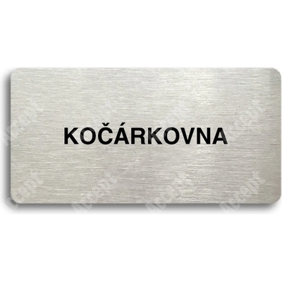 ACCEPT Piktogram KOČÁRKOVNA - stříbrná tabulka - černý tisk bez rámečku