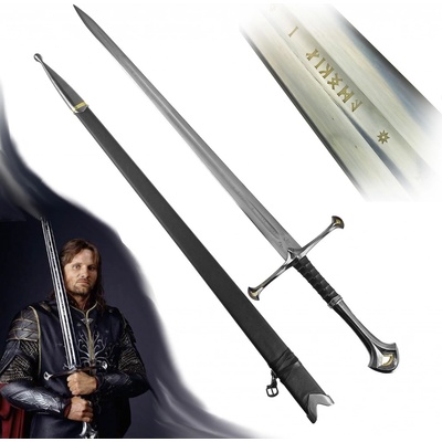 Chladné Zbraně Aragornův meč "ANDURIL" plamen západu - ostřený - Pán prstenů – Zboží Dáma