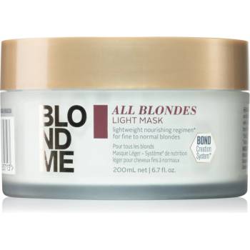 Schwarzkopf Blondme All Blondes Light подхранваща маска за фина към нормална коса 200ml