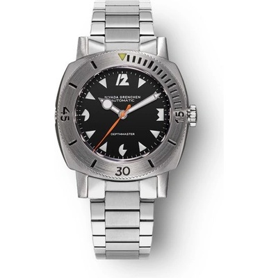Nivada Grenchen Depthmaster Pacman White 14102A Bracelet Flat Link
