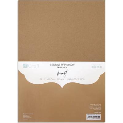 Dp Craft Kartonový papír A4 20 ks - kraft
