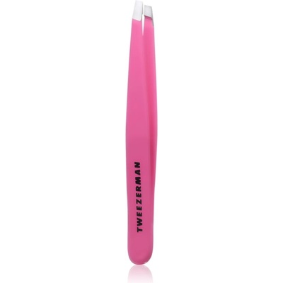 Tweezerman Studio Collection пинсета със скосен връх Pink