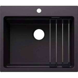 BLANCO Etagon 6 - Мивка от Silgranit, 60x51 см, с аксесоари, черна 527746 (527746) Мивка за вграждане