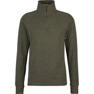 Heber Peak Мъжки поларен пуловер Heber Peak TimberHe. Fleece Half Zip Fleece jumper - Deep Brown Melange - размер 4XL (005-5413-0417)