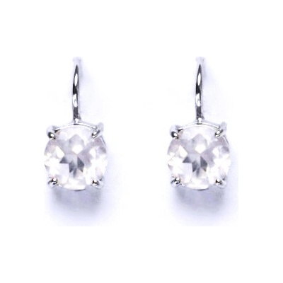 Čištín Zlaté náušnice, přírodní růženín, bílé i žluté zlato - NK 1252