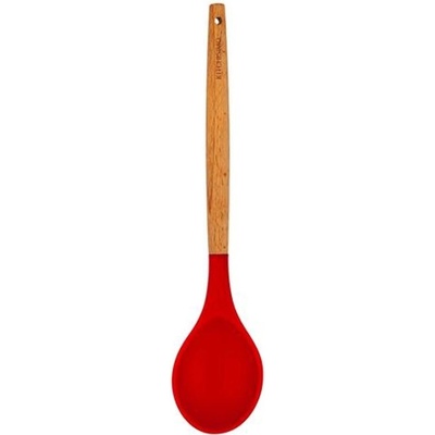 KITCHISIMO LŽÍCE SERVÍROVACÍ"KITCHISIMO"ČERVENÁ SILIKON/DŘEVO_hamashop
