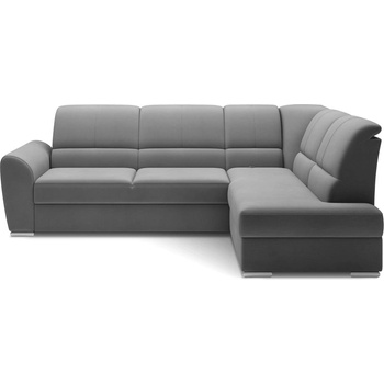 Eltap Сив кадифен разтегателен ъглов диван с място за съхранение (десен ъгъл L форма) Siber - ELTAP (CO-SIB-RT-03NU)