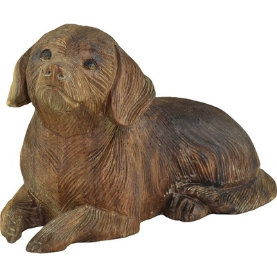 Dřevěná soška Pes 14 cm