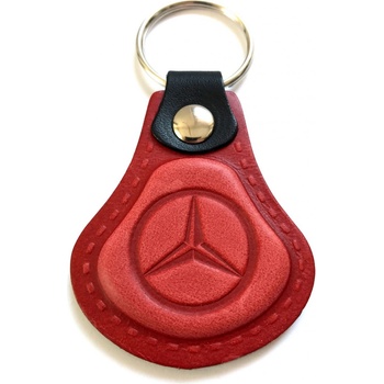 Prívesok na kľúče Auto Two M Kožená Mercedes červená