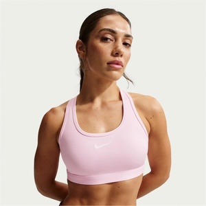 Nike Swoosh Women's Medium-Support 1-Piece Pad Sports Bra - Pink Foam