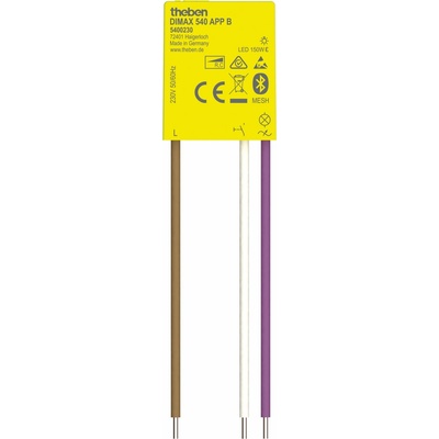 THEBEN 5400230 DIMAX 540 APP B Stmívač pod omítku bez nutnosti nulového vodiče s Bluetooth Mesh a ovládáním přes aplikaci