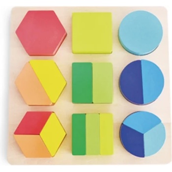 Image 1 of Acool Toy Дървен пъзел-сортер Acool Toy - С геометрични форми (ACT124)