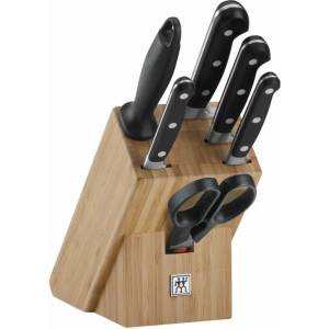ZWILLING Комплект ножове с блок professional "s", 7 бр. , с точило и ножица, zwilling (zw35621004)