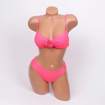 Image 1 of Дамски бански в розов цвят с нежно цвете - чашка b