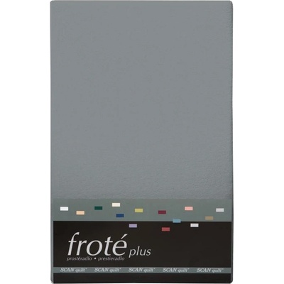 SCANquilt napínací prostěradlo froté Plus středně šedé 180x200