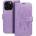 Forcell Кожен Калъф за iPhone 16 Pro Max, Forcell Mezzo Book Case, Лилав (5903396313721)