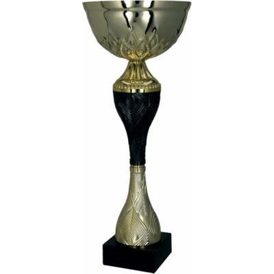 Kovový pohár s poklicí Zlato-černý 30 cm 12 cm