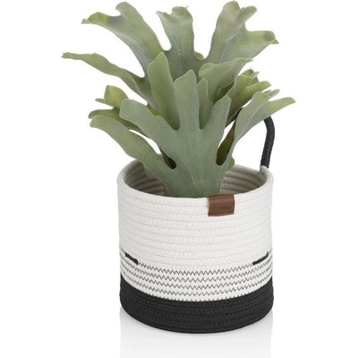 Kela Košík Hedda 20 cm směs bavlna/polyester bílo-černá KL-24455