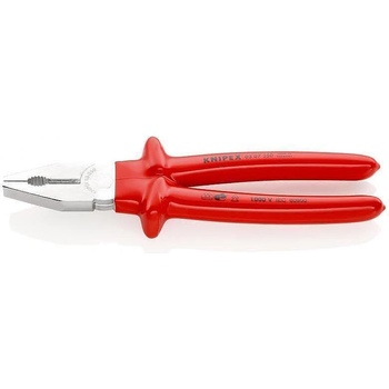 KNIPEX Комбинирани клещи, хромирани, VDE 1000V гумирана червена ръкохватка 250мм, Knipex (K0307250)
