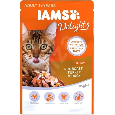 Iams Cat delights turkey & duck in jelly 85 g