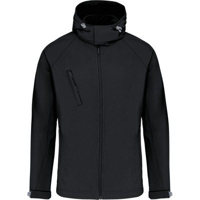Kariban k413 / Мъжко софтшел яке с качулка - черно 4xl (20k41300214)