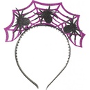 Čelenka Halloween mašle s pavouky
