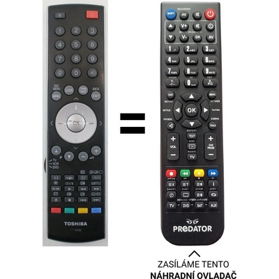 Dálkový ovladač Predátor Toshiba 42A3030 37A3030D 32YT56B 32A3030D – Hledejceny.cz