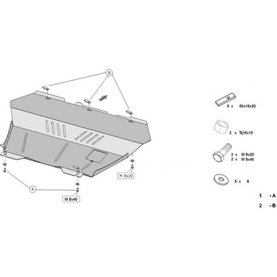 Kryt pod motor FIAT SCUDO II Flatbed all - Plech - 8595698041203