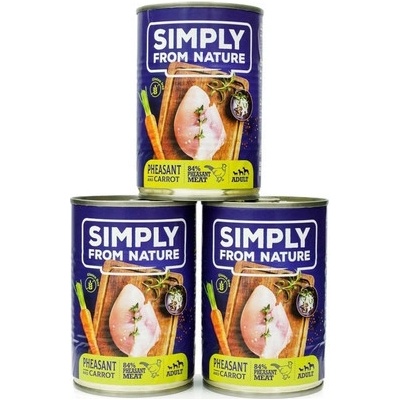 Simply From Nature Adult Bažant s mrkví 3 x 400 g