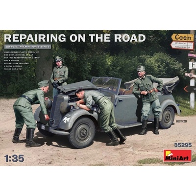 MiniArt Repairing on the Road Typ 170V Cabrio 4 fig 35295 1:35