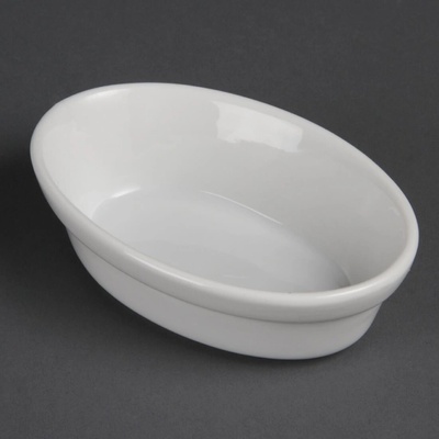 Olympia oválné mísy na koláč Whiteware 145mm 6 ks