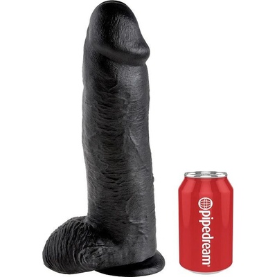 King cock dildo black with balls 30.48 cm