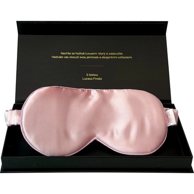 Lucaso Finata Hedvábná maska na spaní Rose Pink